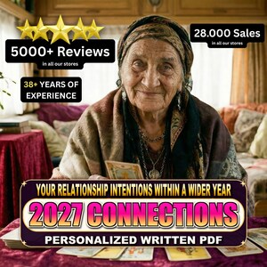 2027 Year Ahead Predictions, Relationship Priorities and 12 Life Areas, Tarot Reading PDF