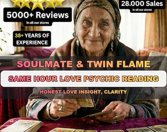 Soulmate Twin Flame Love Psychic Reading, Same Hour Insight Clarity