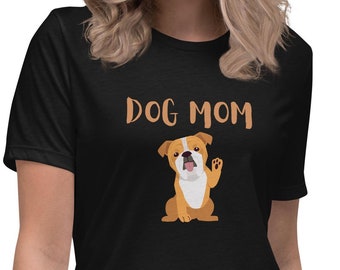 T-shirt hond moeder, T-shirt Engelse bulldog, cadeau bulldog, shirt hondenliefhebber, cadeau Engelse bulldog minnaar, cadeau voor moeder van bulldog, schattig T-shirt voor hond