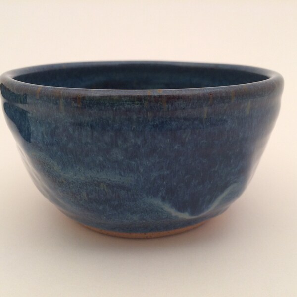 Men's Blue Shaving Bowl- Handmade Pottery-