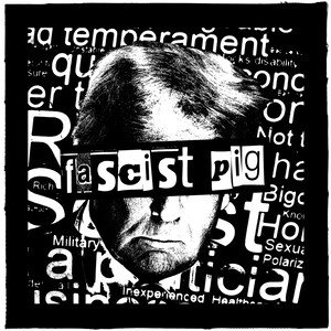 Donald Trump Fascist Pig Punk Patch DIY ANTIFA Metal Crust Doom Canvas Sew-On Patch for Battle Vest Jacket Backpack Jeans Anti-Trump