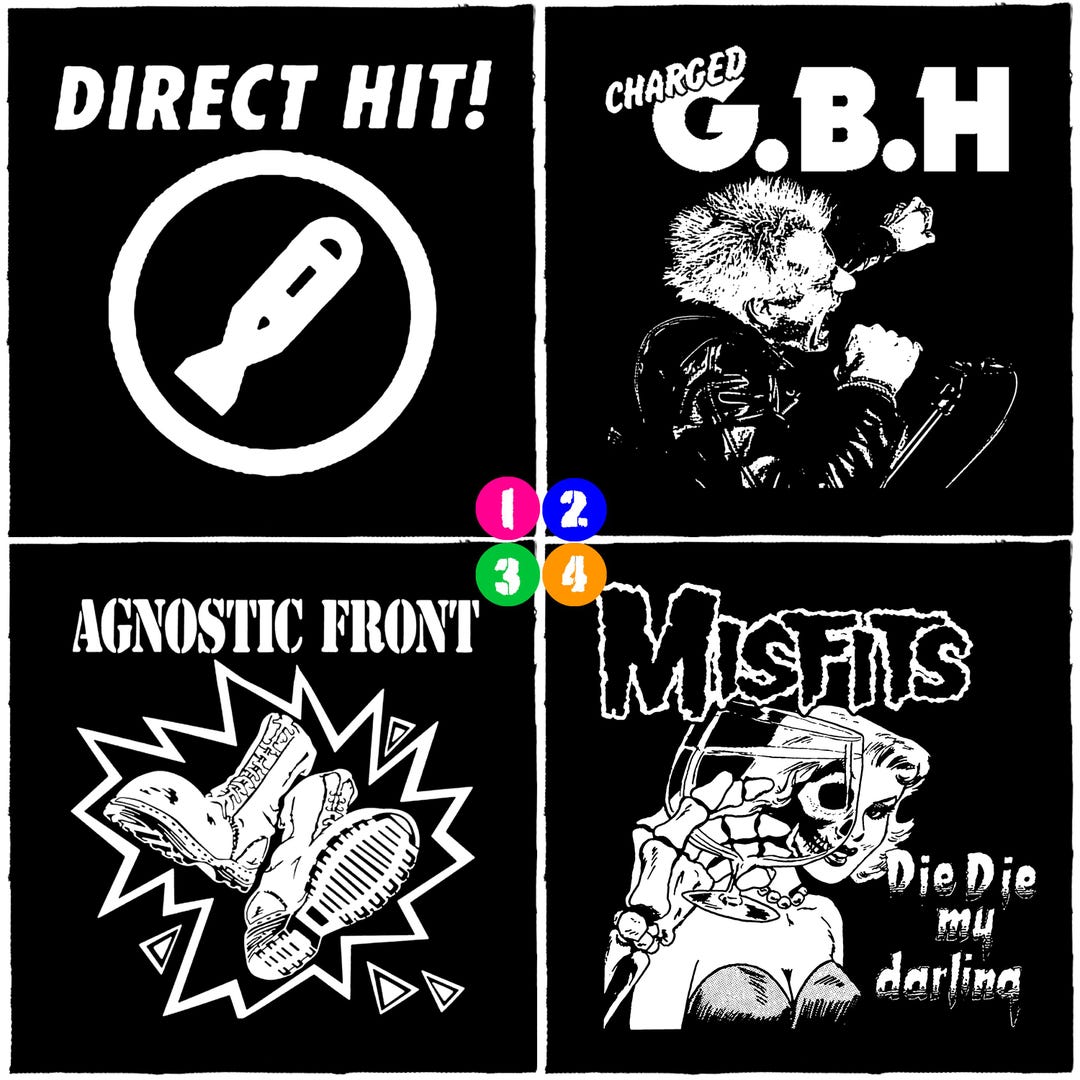 Punk Patch DIY Metal Crust Doom Canvas Sew-on Patch for Battle Vest ...