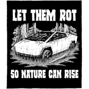 Let Them Rot So Nature Can Rise Eco-Anarchy Punk Back Patch DIY Environment Metal Crust Doom Canvas Patch for Battle Vest Jacket Backpack