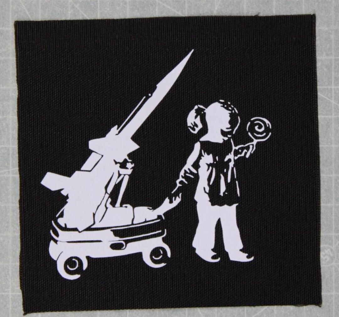 Girl With Missile Wagon Punk Patch DIY Anti-war Metal Crust Doom Canvas ...