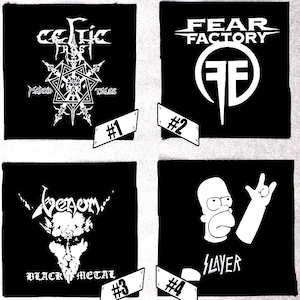 Metal Patch DIY Thrash Black Metal Crust Doom Metalcore Canvas Sew-On Patch for Battle Vest Jacket Backpack Jeans PAT22