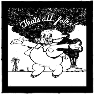 That's All Folks! Gas Mask Pig Punk Patch DIY Environmental Pollution Metal Crust Doom Canvas Sew-On Patch for Battle Vest Jacket Backpack