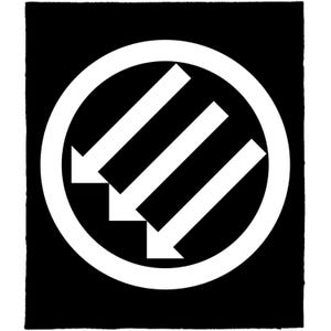 Iron Front Antifa Three Arrows Down Punk Back Patch DIY Metal Crust Doom Canvas Sew-On Patch for Battle Vest Jacket Backpack Anti-Fascist