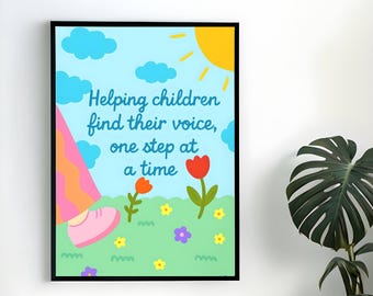 Motivational Kids Poster: Find Your Voice, Classroom Decor