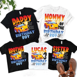 Family Race Car Birthday PNG, Matching Party Design (Digital File)