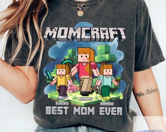 Personalized MomCraft Gaming Shirt, Mom Ever Family Tee