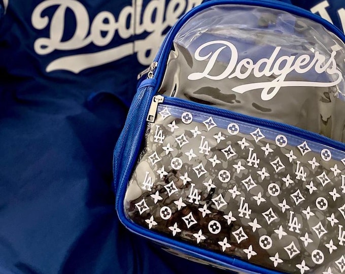 Featured listing image: Custom "Los Angeles Baseball" Stadium Game Backpack. Stadium Approved 6 in X 10.5 in X 12 in. Perfect Size!!