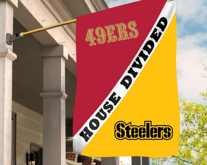 Featured listing image: Custom "House Divided" Sports Flag, Pick Your Teams