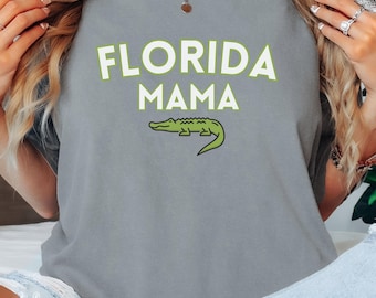 T-shirt maman de Floride, t-shirt mignon Sunshine State, haut unisexe Beach Vibes, cadeau de fête des mères, chemise de vacances en famille, T-shirt de maman de Floride