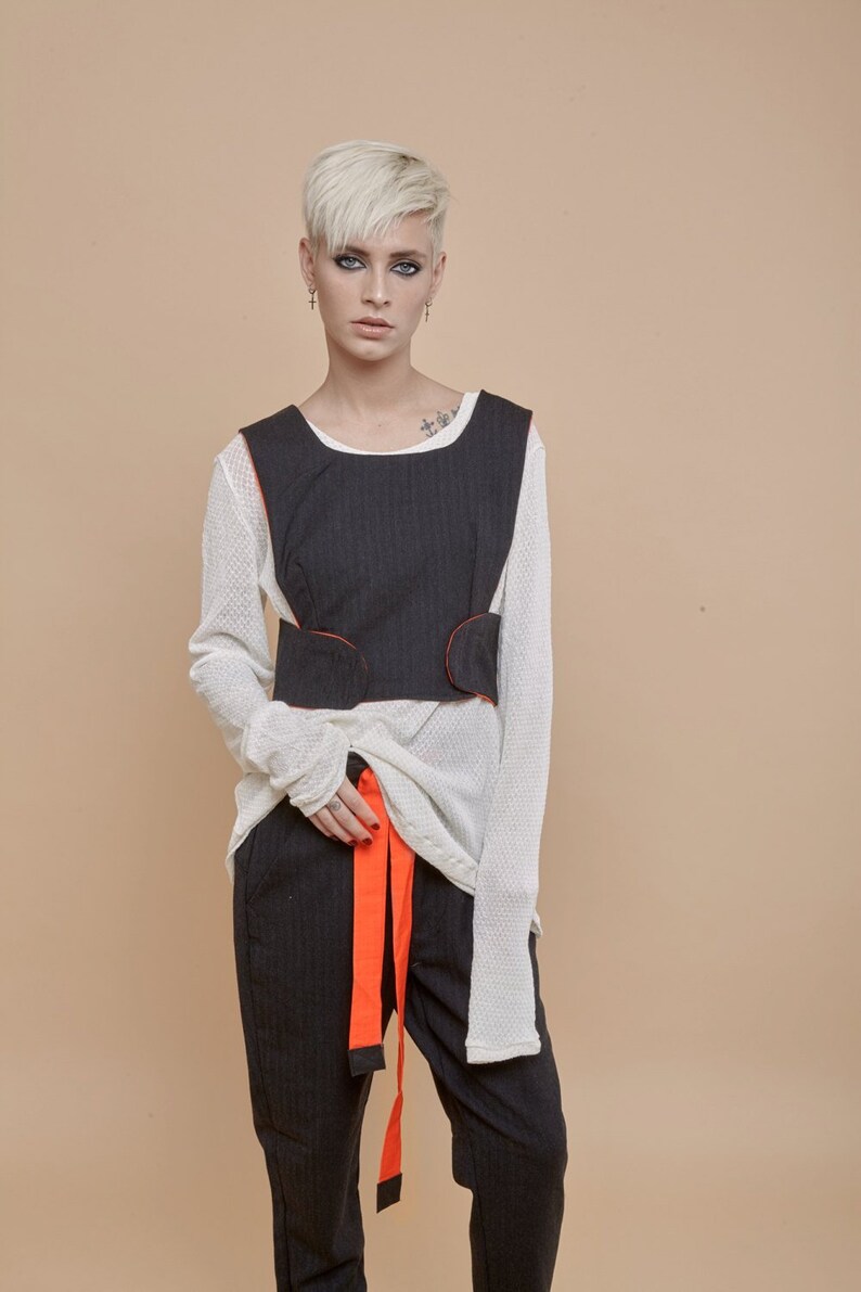 Extravagant Vest Sleeveless Vest Wool Vest Minimalist Vest Plus Size Vest Plus Size Clothing Womens Vest Short Vest Winter Vest