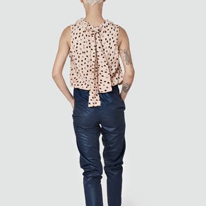 women's plus size polka dot tops