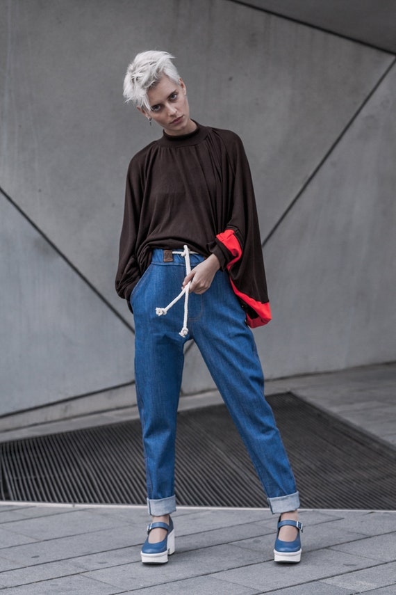 plus size oversized jeans