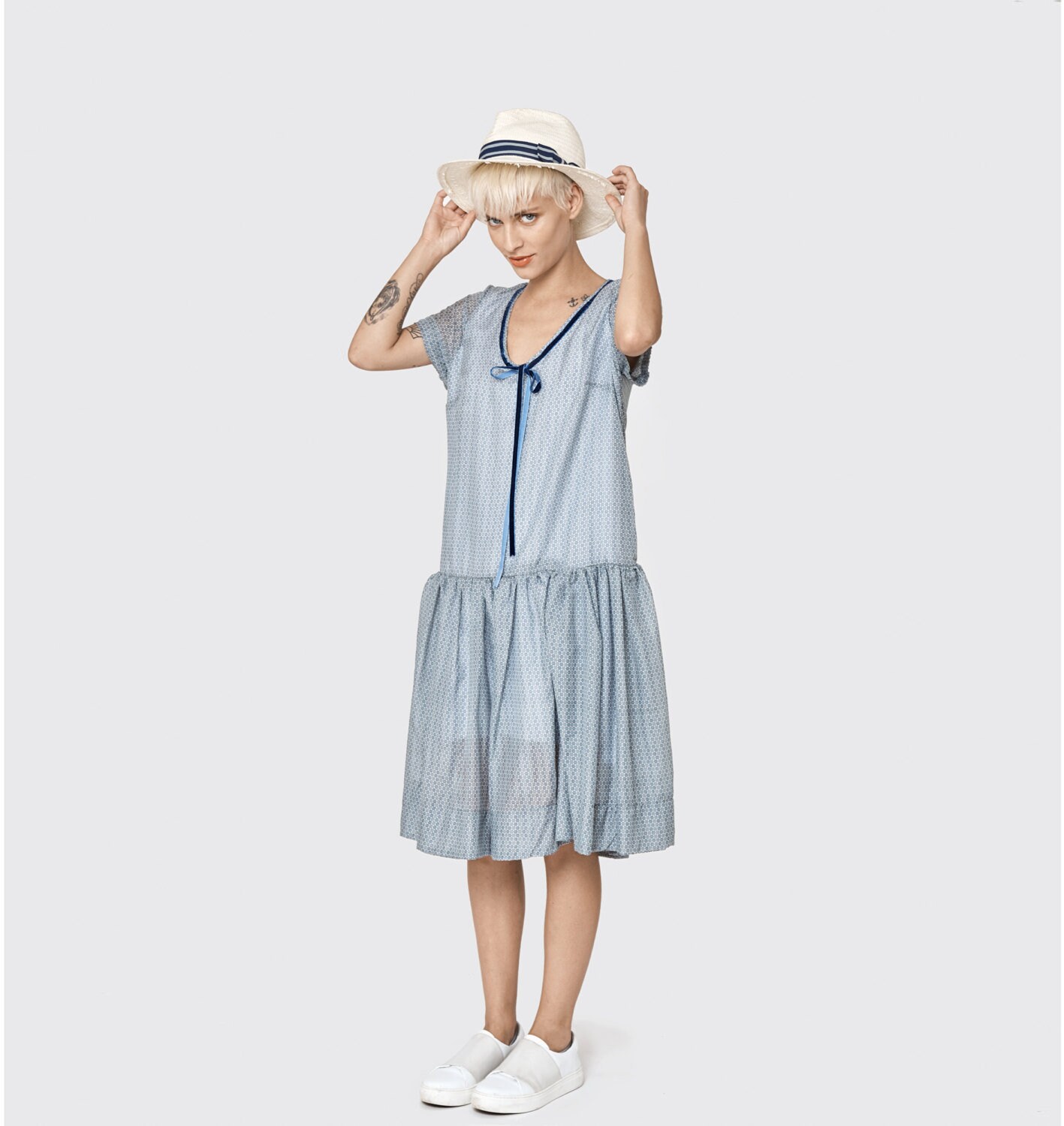 plus size frill dress