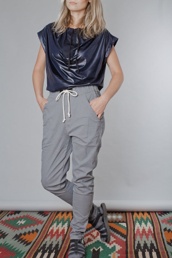 Harem Pants Women in Gray Color Available in Plus Size 3 - Etsy