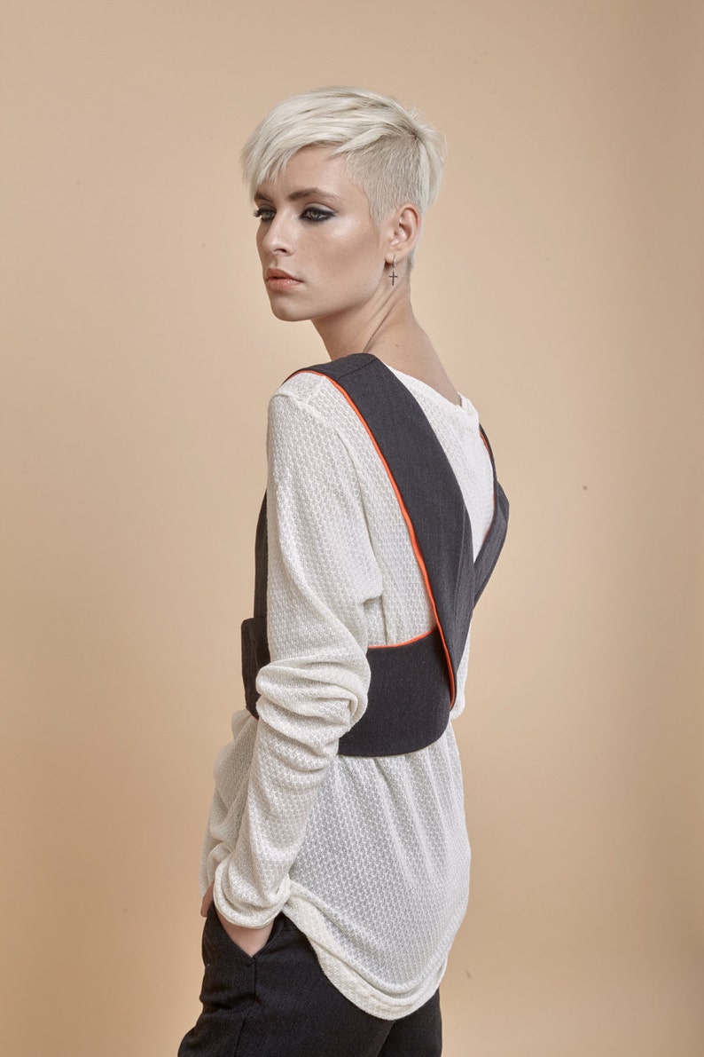 Extravagant Vest Sleeveless Vest Wool Vest Minimalist Vest Plus Size Vest Plus Size Clothing Womens Vest Short Vest Winter Vest