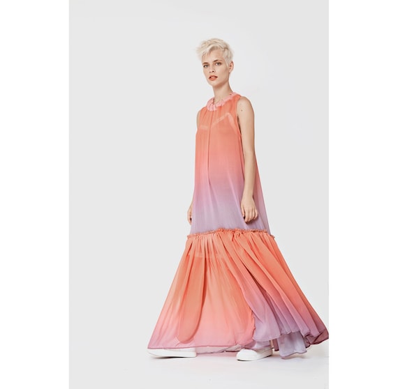burnt orange formal gown