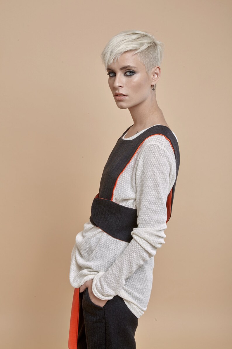 Extravagant Vest Sleeveless Vest Wool Vest Minimalist Vest Plus Size Vest Plus Size Clothing Womens Vest Short Vest Winter Vest