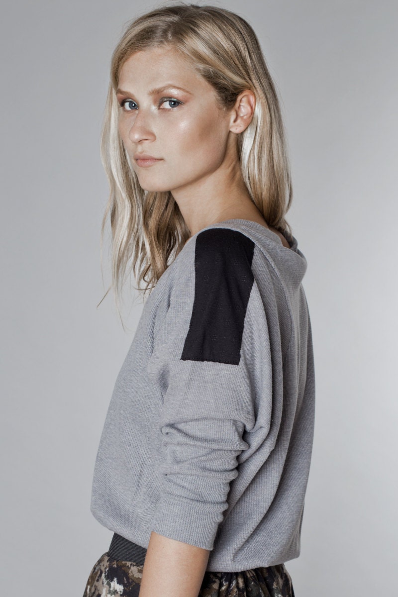 Gray Blouse Womens Blouse Plus Size Clothing Minimalist Etsy