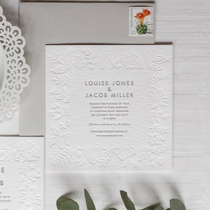 Bloom Letterpress Botanical Wedding invitation image 2