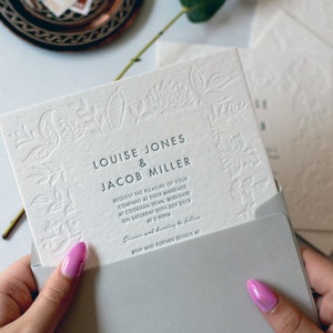 MUESTRAS Colección de papelería para bodas Bloom Letterpress