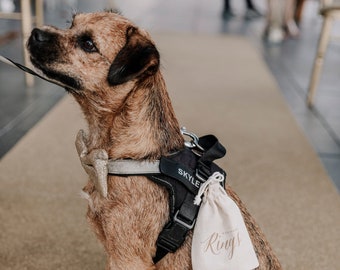 Dog ring bearer bag, pouch, ring pillow alternative