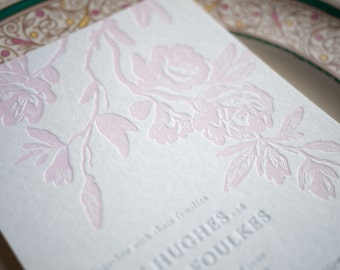 Flora Letterpress Botanical Wedding Stationery *SAMPLE ONLY