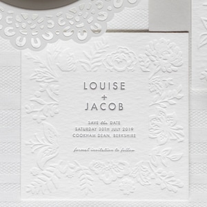 Bloom Letterpress Botanical Wedding invitation image 5