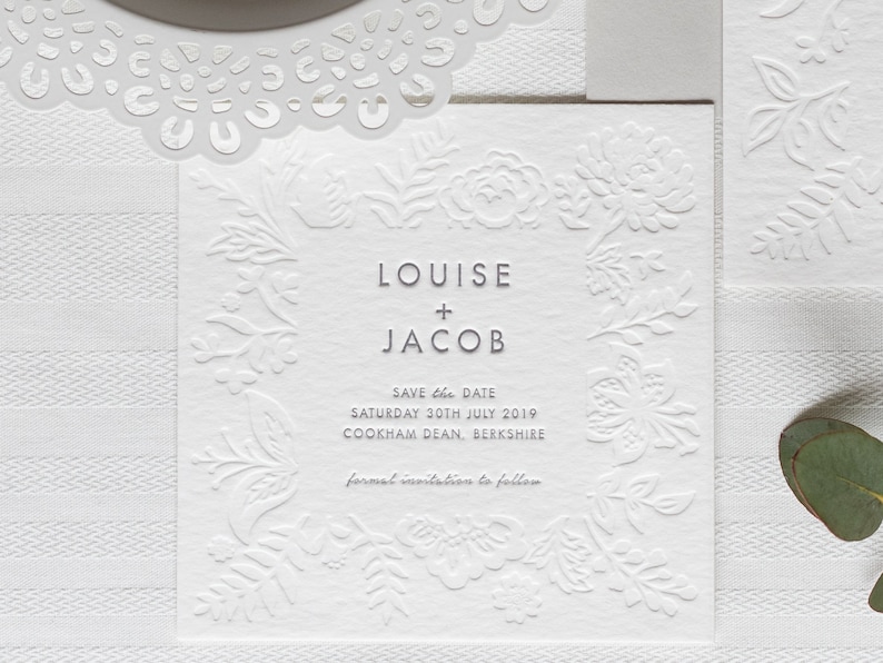 Bloom Letterpress Botanical Wedding invitation image 5