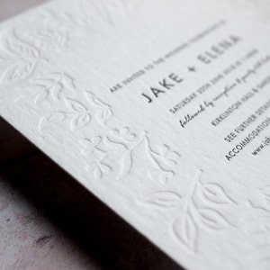 Bloom Letterpress Botanical Wedding invitation image 6