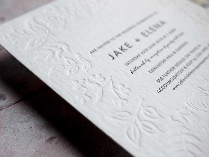 Bloom Letterpress Botanical Wedding invitation image 6