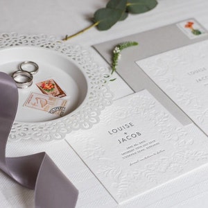 Bloom Letterpress Botanical Wedding invitation image 3
