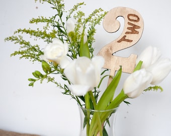 Números de mesa de boda de madera rústica, decoración de bodas