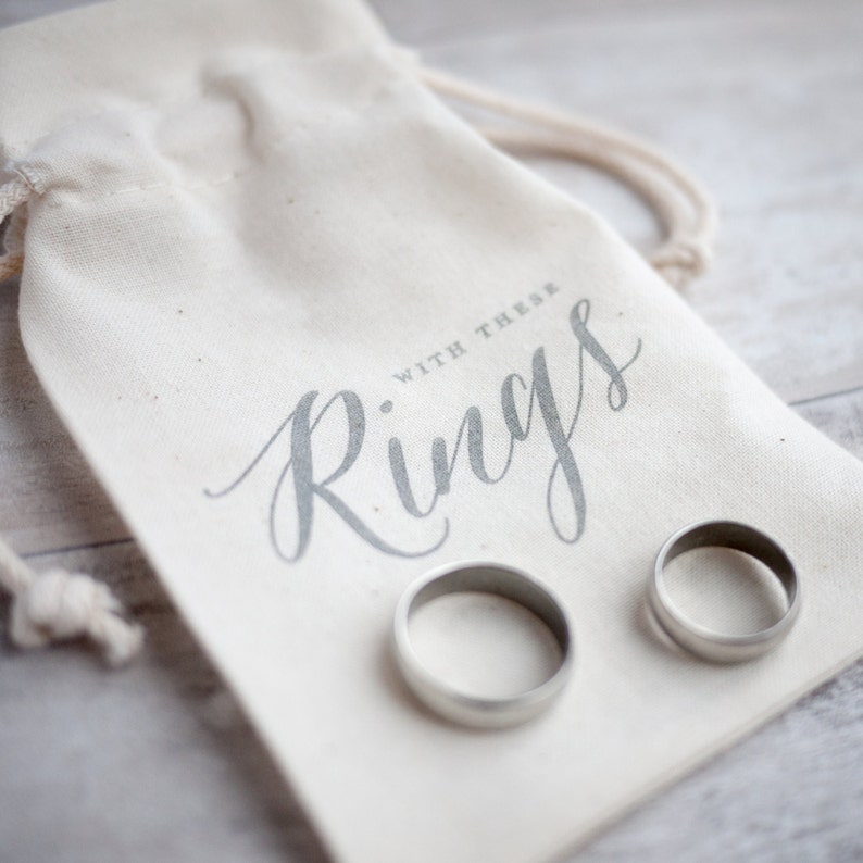 Boho Wedding Ring Bearer Bag, ring pillow alternative silver grey