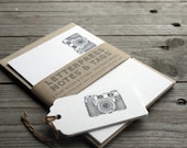 Vintage Camera -  Letterpress Note Cards and tags