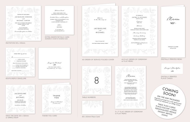 Bloom Letterpress Botanical Wedding invitation image 7