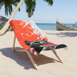 Beach Towel, Cat and Watermelon Design, Summer Towel, Fun Beach Time, Vibrant Towel, Beach Accessories, Poolside Towel