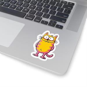 Cat Sticker Kiss-Cut Stickers, Gift for Him, Gift for Her, Back to School, Cute Animal Stickers, Laptop Decals, Water Bottle Stickers,