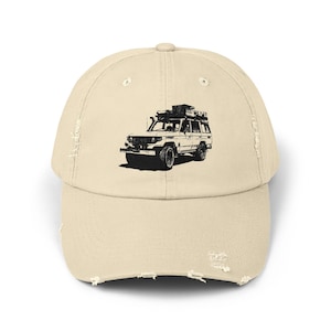 Cap, Vintage Landcruiser FJ40 Hat, Retro Truck Baseball Cap, Distressed Trucker Cap, Dad Gift, Adventure Apparel