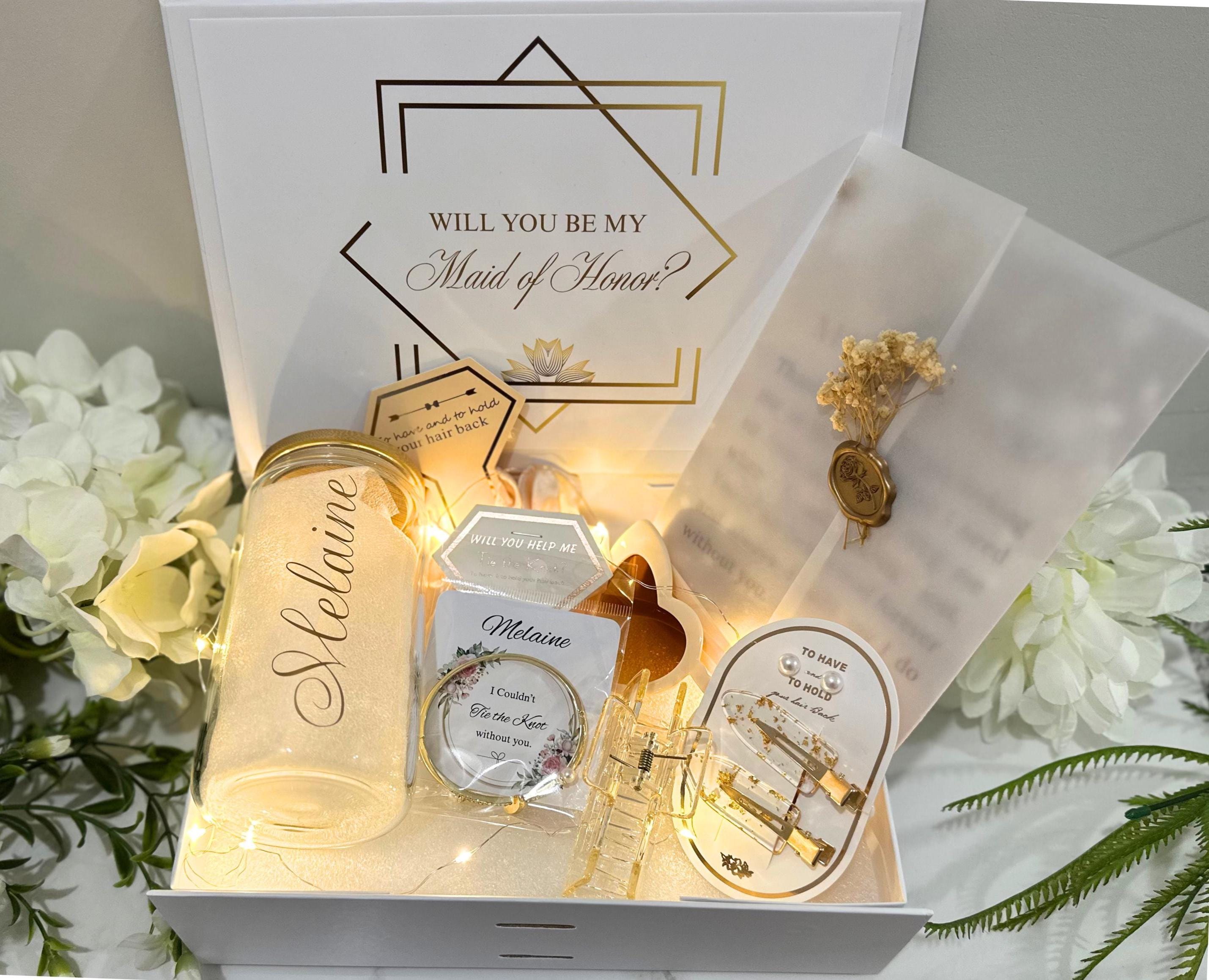 Bridesmaid box, Magnetic Gift Box,Wedding Keepsake,Bridesmaid, Maid of Honor, Bridesmaid Proposal box,Maid of honor gift box,Magnetic box