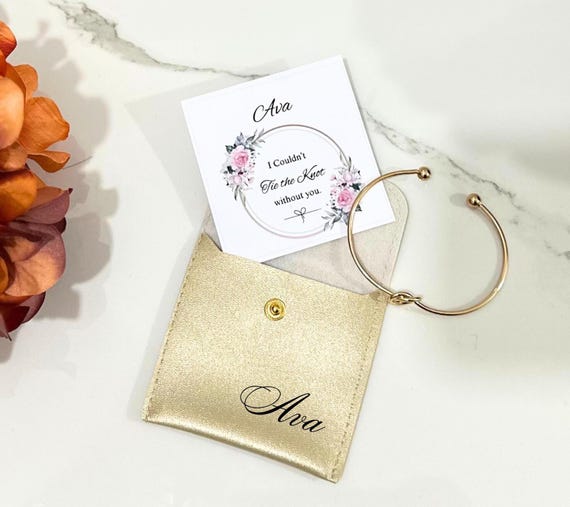 Bracciale personalizzato in oro e perle, regalo per la proposta di matrimonio della damigella d'onore - Italia