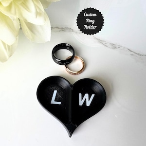 Porta anello personalizzato, stampato in 3D, porta anello di fidanzamento, porta anello nuziale personalizzato, regalo di nozze, regalo di anniversario, porta anello, spedizione tracciata