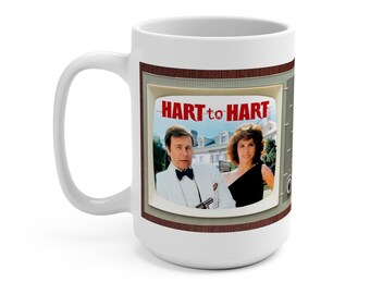 Hart To Hart TV Show Mug, Retro Design, 15oz