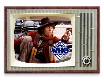 Doctor Who TV Show Fridge Magnet: Retro Classic TV No 4