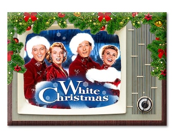 WHITE CHRISTMAS Classic Movie Retro TV Fridge Magnet