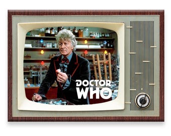 Doctor Who TV Show Fridge Magnet: Retro Classic TV No 3