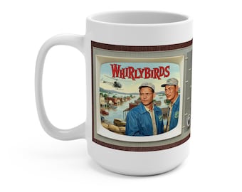 Whirlybirds Tv Set Show Tv Retro Design Ceramic Mug 15oz Extra Large